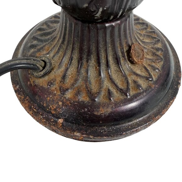 Blue Single Lily Tulip Gone With The Wind Frosted Lamp Desk Lamp 8.25" FLAW - Picture 5 of 11